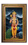 Lord Karthikeya Digital Golden Balck Color Photo Frame | Hindu Religious Wall Decor | 10x16 Inches - Inspirational Wall Art For Office, Home Decor - Ideal Spiritual Gift (F16465)