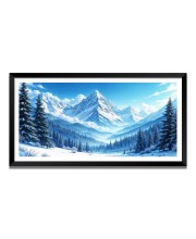 Nature Landscape Floating Frame Scenery Digital Print - (I5794) - 12x24 inch Modern Nature Wall Art for Living Room, Bedroom, Office, Hotels, Drawing Room