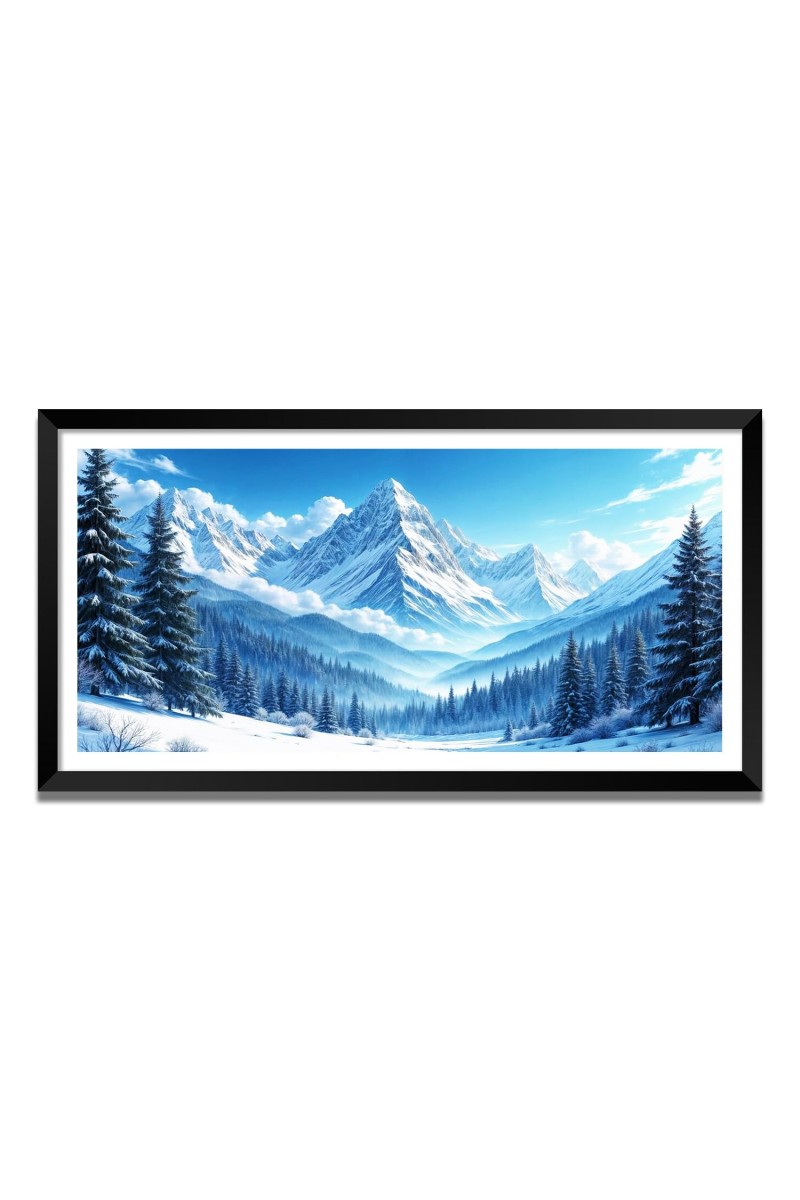 Nature Landscape Floating Frame Scenery Digital Print - (I5794) - 24x36 inch Modern Nature Wall Art for Living Room, Bedroom, Office, Hotels, Drawing Room