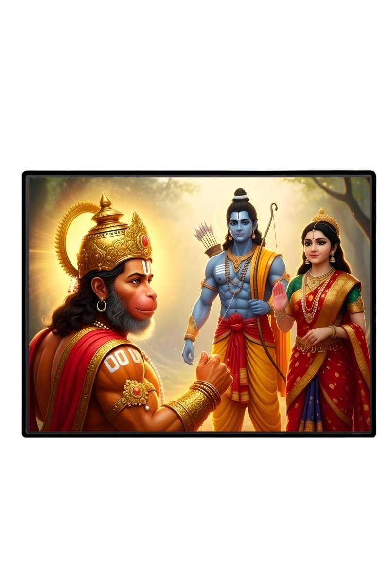 Lord RamSiya Laxman Laminated Photo - 9x11 Inches, Divine Blessings For Home & Office And Temple Decoration (F16112)