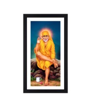 Shirdi Sai Baba one colored Photo Frame | Wall Art | Perfect for Home or OfficeDecoration or puja room | Devotional wall art | Divine wall art