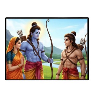 Lord RamSita,Lakshmana Laminated Photo - 7x9 Inches, Divine Blessings For Home & Office And Temple Decoration (F16048) Lord RamSita,Lakshmana Laminated Photo - 7x9 Inches, Divine Blessings For Home & Office And Temple Decoration (F16048)