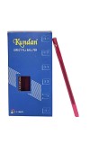 Kundan Df Pen | Ball Pen Box Pack | Slim & Red Color Body Pens Easy to hold | Pack of 1, P-20, INK Colour - Red | Smooth Writing use for Study, Office Work