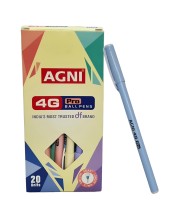 HiTechMart AGNI 4G Pro | Pack of 20 Units | Blue Direct-Fill Pens | 0.7 mm Tip size | Ideal for Students and Professionals | Suitable for School and Office Writing