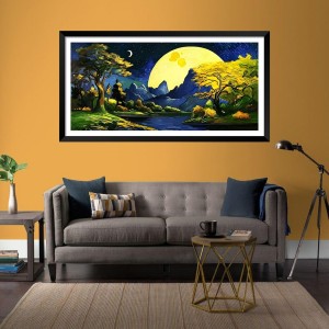 Nature Landscape Floating Frame Scenery Digital Print - (I5661) - 18x36 inch Modern Nature Wall Art for Living Room, Bedroom, Office, Hotels, Drawing Room Nature Landscape Floating Frame Scenery Digital Print - (I5661) - 18x36 inch Modern Nature Wall Art for Living Room, Bedroom, Office, Hotels, Drawing Room