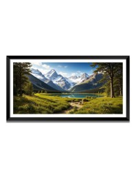 Nature Landscape Floating Frame Scenery Digital Print - (I5836) - 24x48 inch Modern Nature Wall Art for Living Room, Bedroom, Office, Hotels, Drawing Room