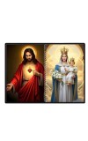 Jesus Christ - Mother Mary Laminated Photo - 13x15 Inches, Divine Blessings For Home & Office And Temple Decoration (F16410)