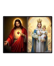Jesus Christ - Mother Mary Laminated Photo - 13x15 Inches, Divine Blessings For Home & Office And Temple Decoration (F16410)