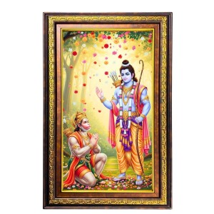 Lord Hanuman And Lord Rama Digital Golden Balck Color Photo Frame | Hindu Religious Wall Decor | 12x18 Inches - Inspirational Wall Art For Office, Home Decor - Ideal Spiritual Gift (F16704) Lord Hanuman And Lord Rama Digital Golden Balck Color Photo Frame | Hindu Religious Wall Decor | 12x18 Inches - Inspirational Wall Art For Office, Home Decor - Ideal Spiritual Gift (F16704)