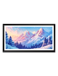 Nature Landscape Floating Frame Scenery Digital Print - (I5777) - 18x36 inch Modern Nature Wall Art for Living Room, Bedroom, Office, Hotels, Drawing Room