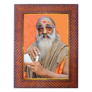 Swami Chinmayananda Photo Frame 10x14 Inch Religious Wall & Table Decor Frame | Swami Chinmayananda Spiritual Photo Frame For Home, Temple & Office | Decorative Hindu God & Goddess Frame (Pack Of