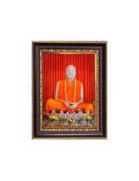 Sri Ramakrishna Digital Print Photo 6.7x8.7 inches - Vibrant Religious Wall Art for Home, Office and Temple Decor.