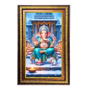 Lord Ganesha Digital Golden Balck Color Photo Frame | Hindu Religious Wall Decor | 12x18 Inches - Inspirational Wall Art For Office, Home Decor - Ideal Spiritual Gift (F16809) Lord Ganesha Digital Golden Balck Color Photo Frame | Hindu Religious Wall Decor | 12x18 Inches - Inspirational Wall Art For Office, Home Decor - Ideal Spiritual Gift (F16809)