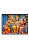 Lord RamSiya Laminated Photo - 9x11 Inches, Divine Blessings For Home & Office And Temple Decoration (F16093)