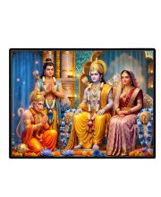 Lord RamSiya Laminated Photo - 9x11 Inches, Divine Blessings For Home & Office And Temple Decoration (F16093)