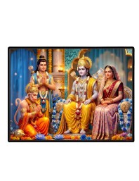 Lord RamSiya Laminated Photo - 7x9 Inches, Divine Blessings For Home & Office And Temple Decoration (F16093)