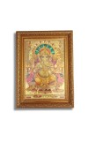 Hi Tech Sales Lord Ganesha Golden Framed Divine Wall Art for Home and Office Décor Spiritual Gift Item (Pack of 1)