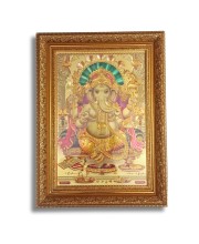 Hi Tech Sales Lord Ganesha Golden Framed Divine Wall Art for Home and Office Décor Spiritual Gift Item (Pack of 1)