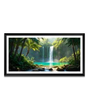Nature Landscape Floating Frame Scenery Digital Print - (I5583) - 12x24 inch Modern Nature Wall Art for Living Room, Bedroom, Office, Hotels, Drawing Room
