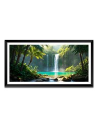 Nature Landscape Floating Frame Scenery Digital Print - (I5583) - 24x48 inch Modern Nature Wall Art for Living Room, Bedroom, Office, Hotels, Drawing Room