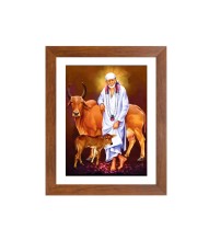 Shirdi Sai Baba one colored Photo Frame | Elegant Wall Art | Perfect for Home or OfficeDecoration or puja room | Devotional wall art | Divine wall art