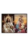 Jesus Christ - Our Lady Of Velankanni Laminated Photo - 5x7 Inches, Divine Blessings For Home & Office And Temple Decoration (F16372)
