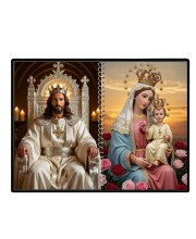 Jesus Christ - Our Lady Of Velankanni Laminated Photo - 13x15 Inches, Divine Blessings For Home & Office And Temple Decoration (F16372)