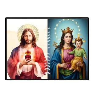 Jesus Christ - Mother Mary Laminated Photo - 9x11 Inches, Divine Blessings For Home & Office And Temple Decoration (F16256) Jesus Christ - Mother Mary Laminated Photo - 9x11 Inches, Divine Blessings For Home & Office And Temple Decoration (F16256)