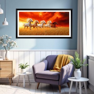 Nature Landscape Floating Frame Scenery Digital Print - (I5921) - 24x36 inch Modern Nature Wall Art for Living Room, Bedroom, Office, Hotels, Drawing Room