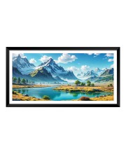 Nature Landscape Floating Frame Scenery Digital Print - (I5881) - 12x24 inch Modern Nature Wall Art for Living Room, Bedroom, Office, Hotels, Drawing Room