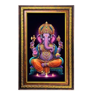 Lord Ganesha Digital Golden Balck Color Photo Frame | Hindu Religious Wall Decor | 14x20 Inches - Inspirational Wall Art For Office, Home Decor - Ideal Spiritual Gift (F16492) Lord Ganesha Digital Golden Balck Color Photo Frame | Hindu Religious Wall Decor | 14x20 Inches - Inspirational Wall Art For Office, Home Decor - Ideal Spiritual Gift (F16492)