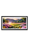 Nature Landscape Floating Frame Scenery Digital Print - (I5709) - 18x36 inch Modern Nature Wall Art for Living Room, Bedroom, Office, Hotels, Drawing Room