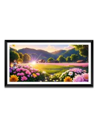 Nature Landscape Floating Frame Scenery Digital Print - (I5709) - 18x36 inch Modern Nature Wall Art for Living Room, Bedroom, Office, Hotels, Drawing Room