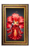 Lord Rama Sita Digital Golden Balck Color Photo Frame | Hindu Religious Wall Decor | 12x18 Inches - Inspirational Wall Art For Office, Home Decor - Ideal Spiritual Gift (F16709)