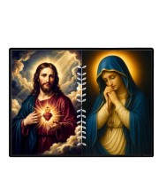 Jesus Virgin Mary Laminated Photo - 5x7 Inches, Divine Blessings For Home & Office And Temple Decoration (F16224)
