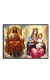 Jesus Christ - Our Lady Of Velankanni Laminated Photo - 13x15 Inches, Divine Blessings For Home & Office And Temple Decoration (F16371)