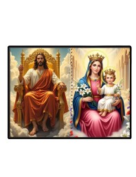 Jesus Christ - Our Lady Of Velankanni Laminated Photo - 13x15 Inches, Divine Blessings For Home & Office And Temple Decoration (F16371)