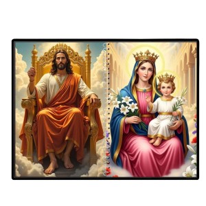 Jesus Christ - Our Lady Of Velankanni Laminated Photo - 7x9 Inches, Divine Blessings For Home & Office And Temple Decoration (F16371)