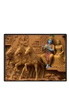 Lord Krishna Laminated Photo - 9x11 Inches, Divine Blessings For Home & Office And Temple Decoration (F16072)