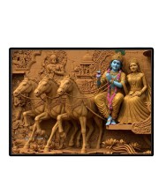 Lord Krishna Laminated Photo - 9x11 Inches, Divine Blessings For Home & Office And Temple Decoration (F16072)