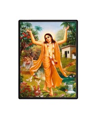 Chaitanya Mahaprabhu Laminated Photo - 5x7 Inches, Divine Blessings for Home & Office and Temple Decoration