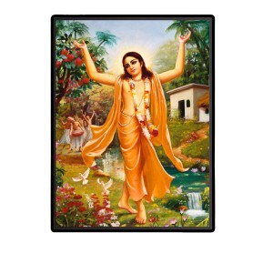 Chaitanya Mahaprabhu Laminated Photo - 5x7 Inches, Divine Blessings for Home & Office and Temple Decoration