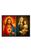 Jesus Christ - Our Lady Of Velankanni Laminated Photo - 13x15 Inches, Divine Blessings For Home & Office And Temple Decoration (F16375)