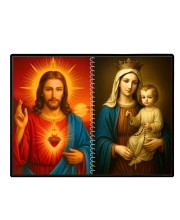 Jesus Christ - Our Lady Of Velankanni Laminated Photo - 13x15 Inches, Divine Blessings For Home & Office And Temple Decoration (F16375)