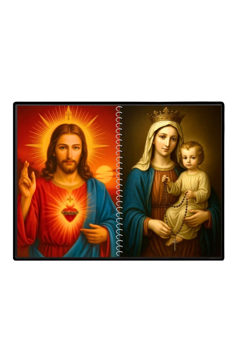 Jesus Christ - Our Lady Of Velankanni Laminated Photo - 13x15 Inches, Divine Blessings For Home & Office And Temple Decoration (F16375)