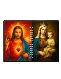 Jesus Lady Of Fatima. Laminated Photo - 7x9 Inches, Divine Blessings For Home & Office And Temple Decoration (F16220)