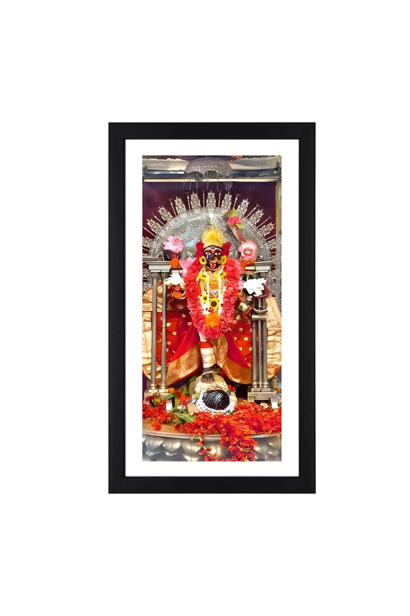 Sri Sri Maa Bhabatarini Colored Photo Frame |Divine Wall Art | Ideal for Home or Puja RoomDecoration | Dakhineswar Temple