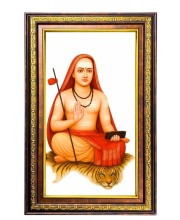 Adhi Shankarcharya Digital Golden Balck Color Photo Frame | Hindu Religious Wall Decor | 12x18 Inches - Inspirational Wall Art For Office, Home Decor - Ideal Spiritual Gift (F16937)