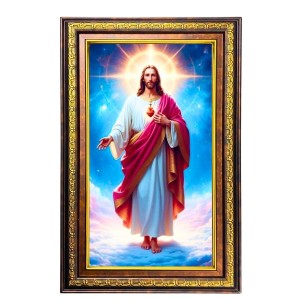 Lord Jesus Digital Golden Balck Color Photo Frame | Hindu Religious Wall Decor | 10x16 Inches - Inspirational Wall Art For Office, Home Decor - Ideal Spiritual Gift (F16759) Lord Jesus Digital Golden Balck Color Photo Frame | Hindu Religious Wall Decor | 10x16 Inches - Inspirational Wall Art For Office, Home Decor - Ideal Spiritual Gift (F16759)