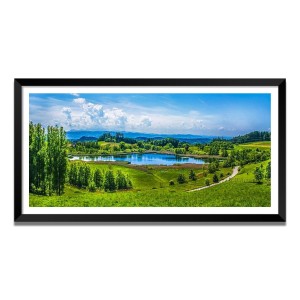 Nature Landscape Floating Frame Scenery Digital Print - (I5857) - 18x36 inch Modern Nature Wall Art for Living Room, Bedroom, Office, Hotels, Drawing Room